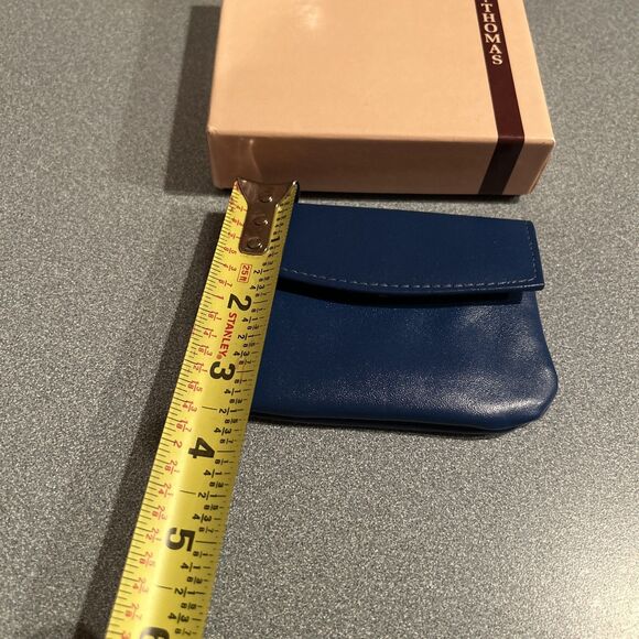 NWOT Anne Klein St. Thomas Blue Cowhide Coin Purse Wallet - Picture 6 of 6